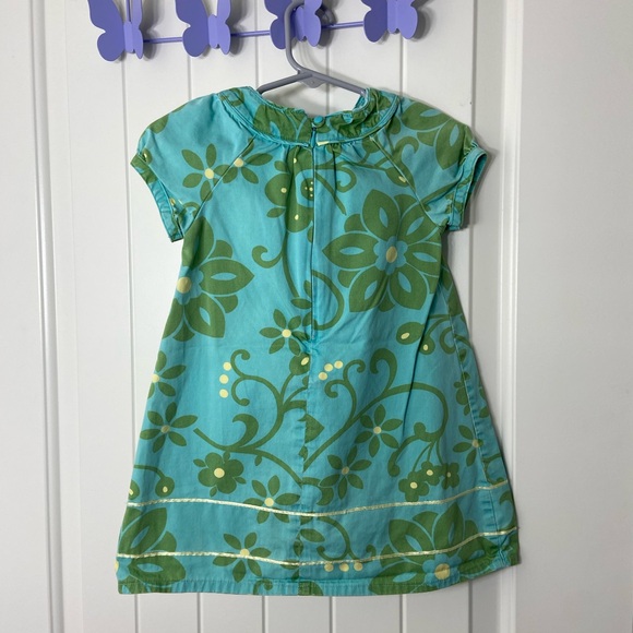 Baby GAP toddler‎ girl’s blue green floral button casual dress summer spring 2T - Picture 5 of 8